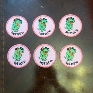 Vintage 1970’s Swiss Maid Quality Emblems Hanna-Barbera Muttley Patch Set of 6